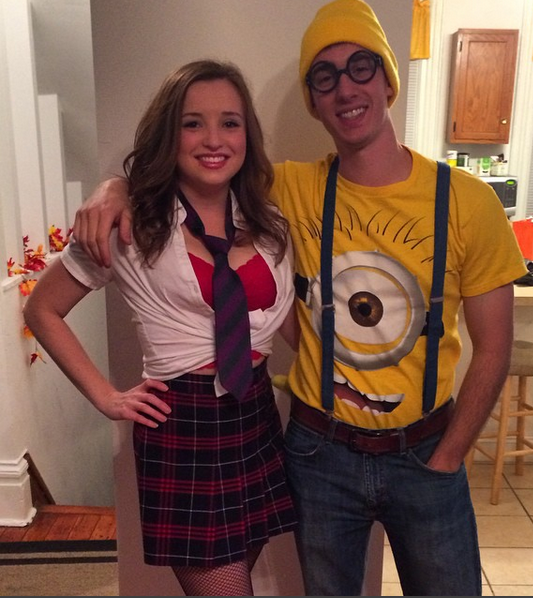 Men's homemade minion costume