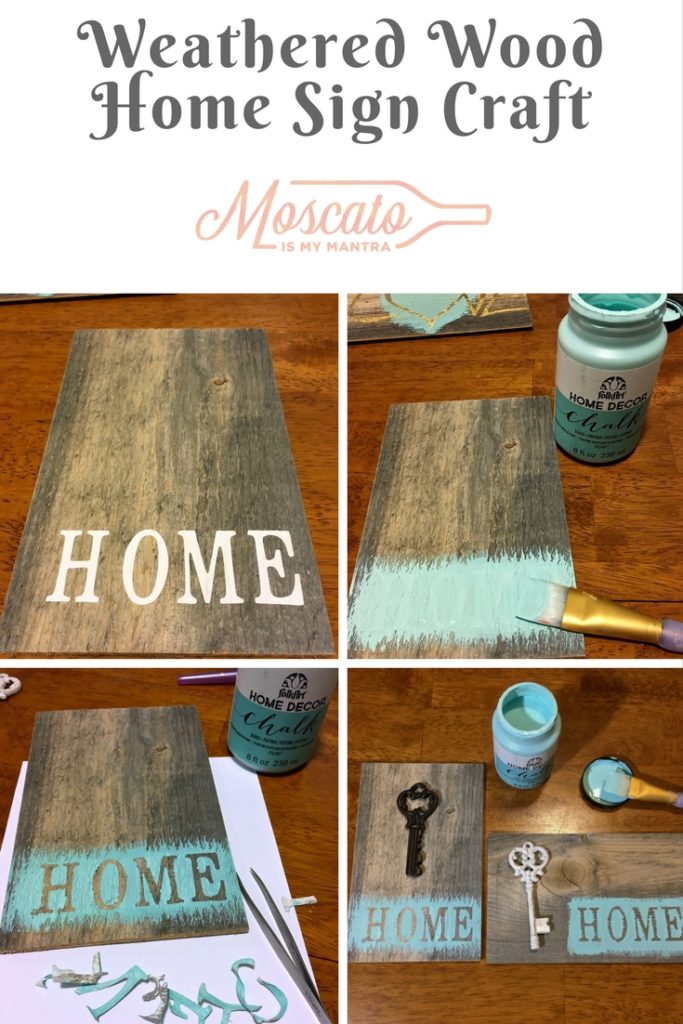  Weathered Wood Home Sign Craft 