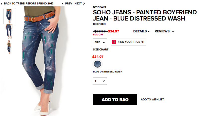 paint splattered jean trend