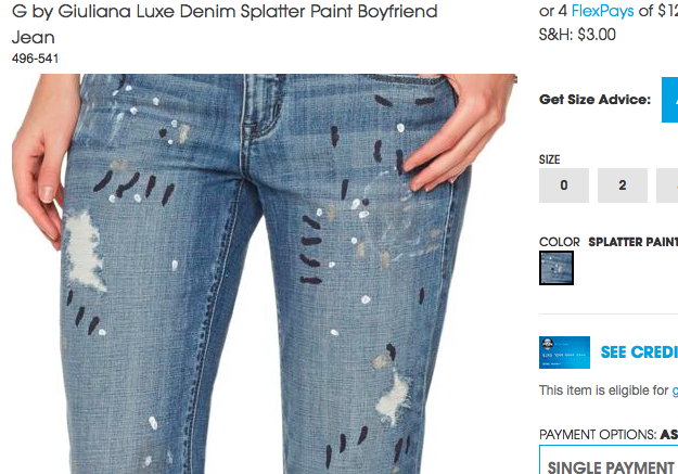 paint splattered jean trend