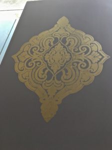 painted damask stencil