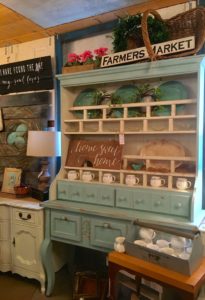 tiffany blue farmhouse hutch