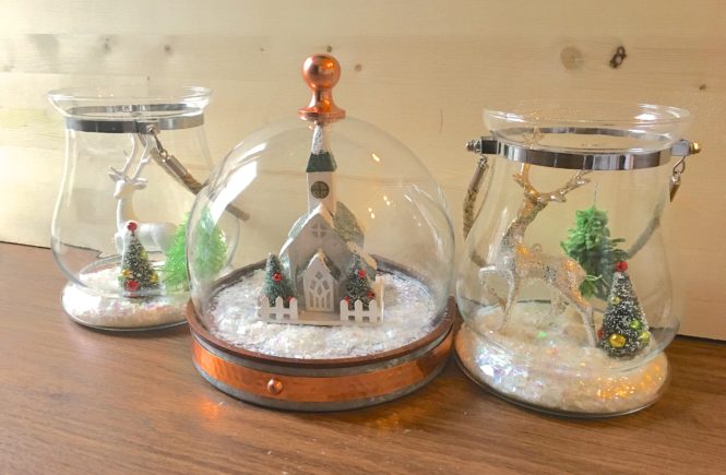 DIY Holiday Terrarium and Snow Globe Craft Project